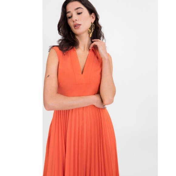 Tanya Taylor Carissa dress flame orange - Picture 3 of 8